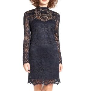 New with tags Wayf Navy Lace Dress Size Large